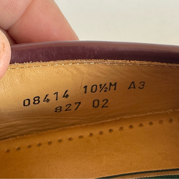 Men's Cole Haan Loafers Dress Shoes Size 10.5 Burgundy Leather Kiltie - Picture 10 of 10